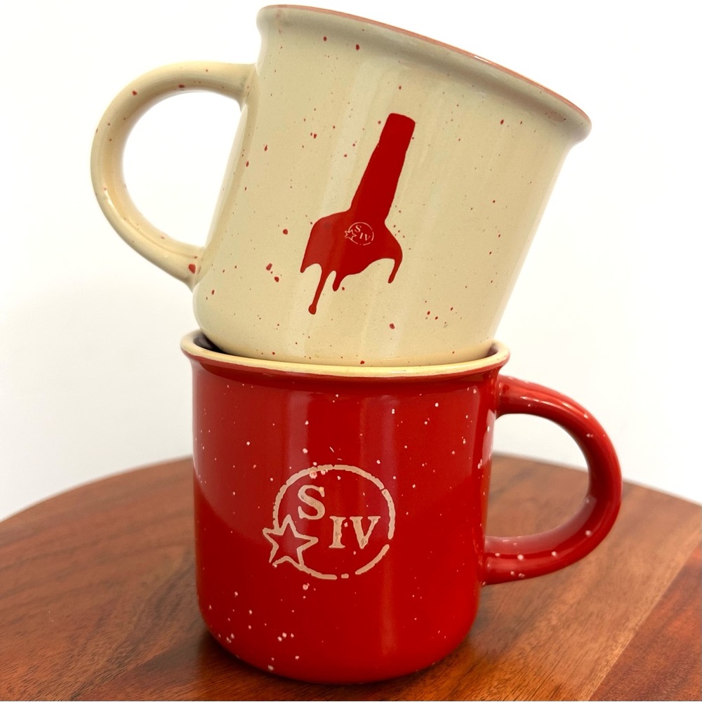 2 Maker's Mark Bourbon Whiskey Ceramic Coffee Mugs